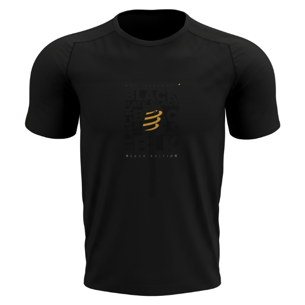 Áo chạy bộ Nam Compressport Performance SS Tshirt - Black Edition 2022