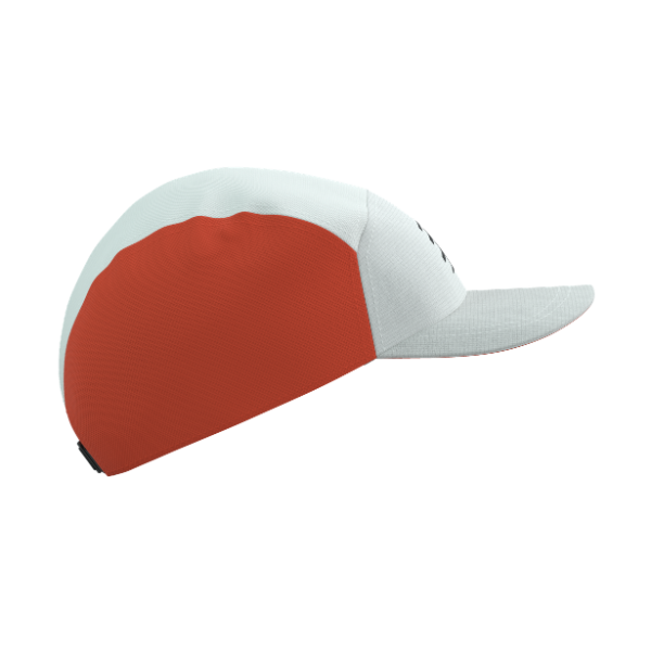 Mũ Chạy Bộ Compressport 5 Panel Light Cap - Star White/ Tigerlily