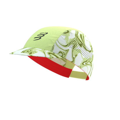 Mũ chạy bộ Compressport Pro Racing Cap - Xanh/Đỏ (Green Camo/Fluo Red)