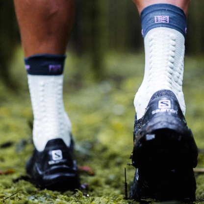 Tất chạy Trail Compressport Unisex's Pro Racing Socks v4.0 Trail - Aqua/Stargazer/Cyclamen