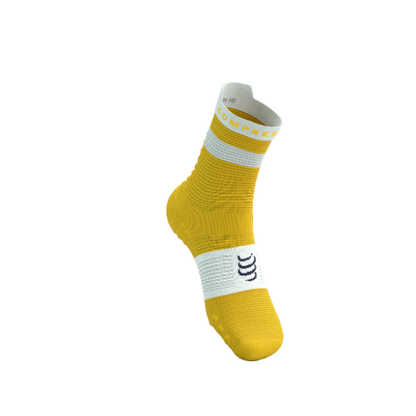 Tất Chạy Bộ Compressport Pro Racing Socks v4.0 Run High - Vàng Lemon/White