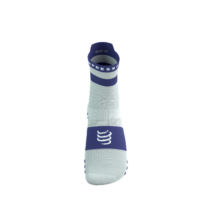 Tất Chạy Bộ Compressport Pro Racing Socks v4.0 Run High - Xanh/Trắng (Star White/Oriental Blue)