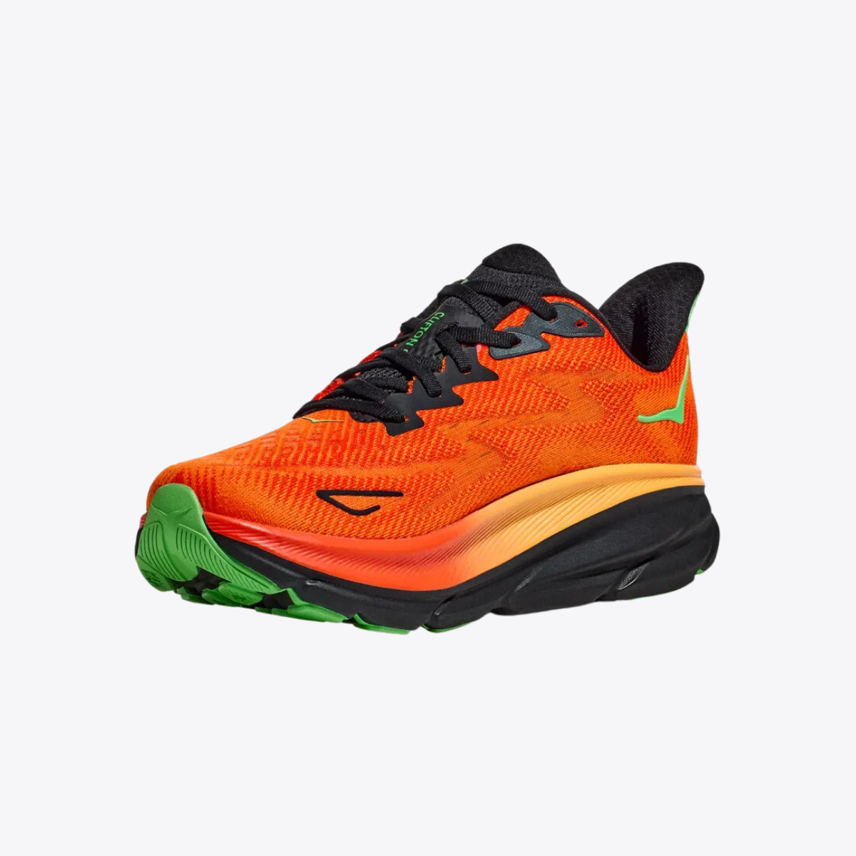 Giày chạy bộ Nam HOKA Clifton 9 - Cam (Flame/Vibrant Orange)