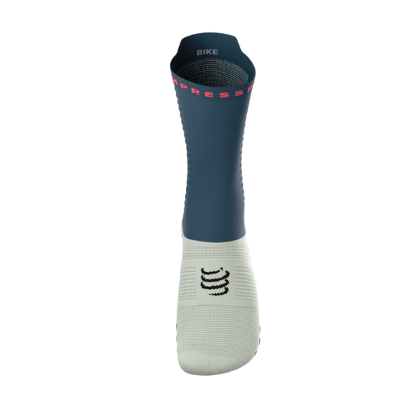 Tất đạp xe Compressport Unisex's Pro Racing Socks v4.0 Bike - Stargazer/Aqua/Fluo Red