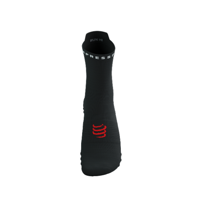 Tất Chạy Bộ Compressport Pro Racing Socks v4.0 Run High - Đen (Black/White)