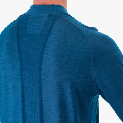 Áo chạy Trail Nam Compressport Tshirt Merino - Xanh Poseidon