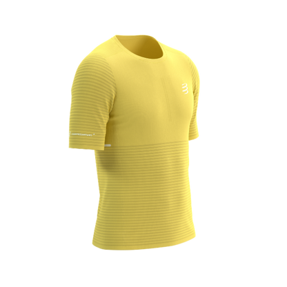 Áo chạy bộ Nam Compressport Pro Racing SS Tshirt - Vàng Lemon