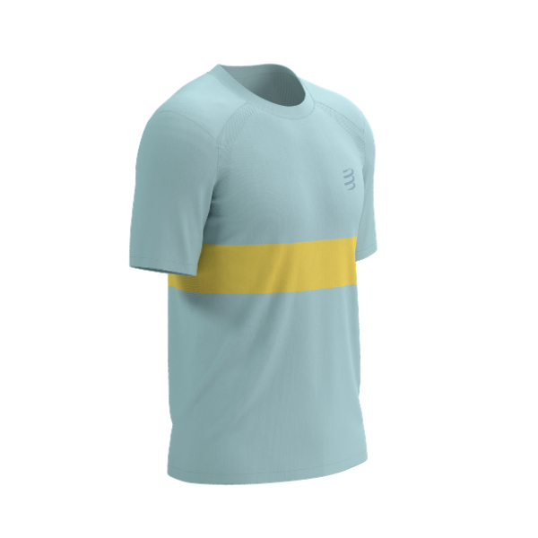 Áo chạy Bộ Nam Compressport Performance SS Tshirt - Ether/Lemon