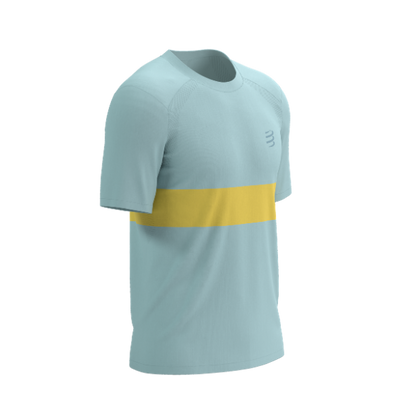 Áo chạy Bộ Nam Compressport Performance SS Tshirt - Ether/Lemon