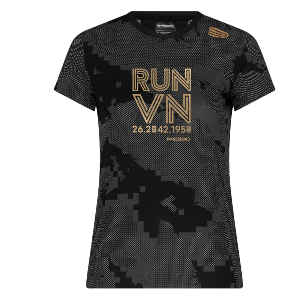 Áo tay ngắn Pressio Women's Prevail S/S Top (Elite Mesh) - Camo Black