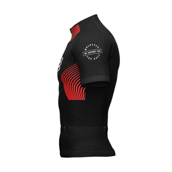 Compressport Men's Trail Postural SS Top - Black/Red