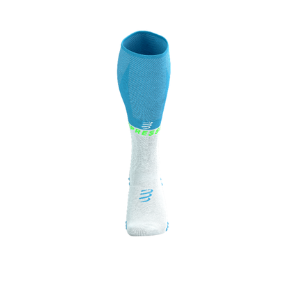 Tất chạy bộ Compressport Full Socks Oxygen - Xanh (Norse Blue/Neon Green)