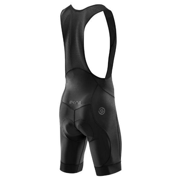 Quần yếm đạp xe Nam SKINS Compression Men's Cycle Elite Bib Short - Black/Black
