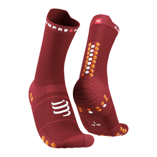 Tất chạy bộ Compressport Pro Racing Socks v4.0 Run High - SPD Apple/Cheddar