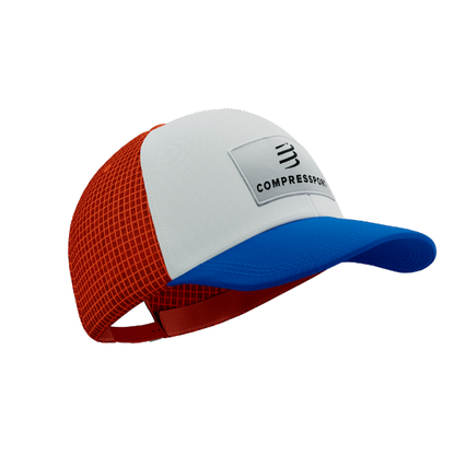 Mũ Chạy Bộ Compressport Trucker Cap 6P - Blue/White