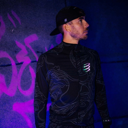 Mũ Compressport 5 Panel Light Cap - Đen (Black/Aurora)