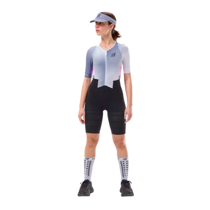 Đồ Ba Môn Nữ Compressport Stream SS Trisuit - Lavender/Begonia