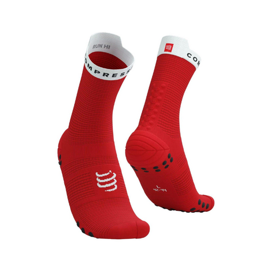 Tất chạy bộ Compressport Pro Racing Socks v4.0 Run High - Đỏ (Red/White)