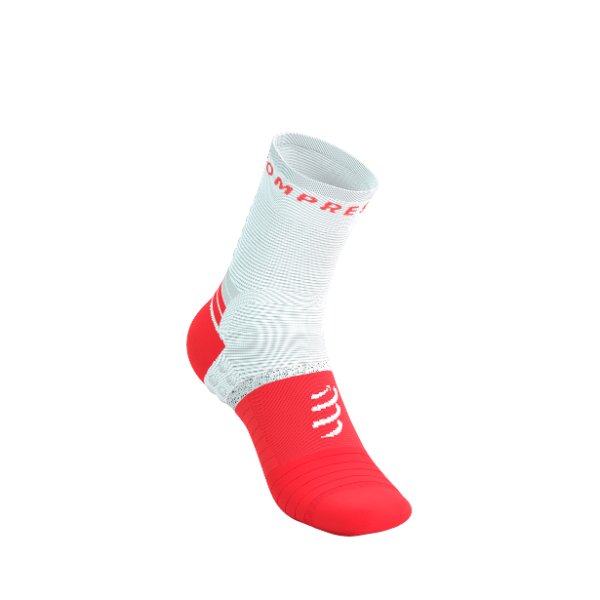 Tất chạy bộ Compressport Pro Marathon Socks v2.0 - Đỏ/Trắng (Fluo Red/White)
