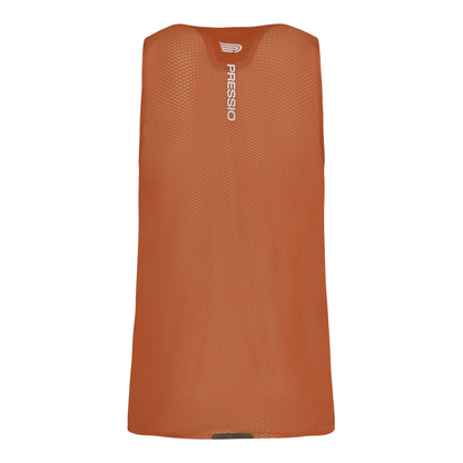 Áo chạy bộ Nam Pressio Elite Singlet - Nâu đất (CLD/SLV)