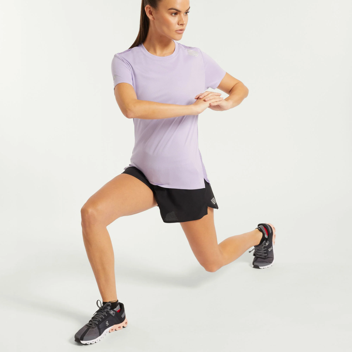 Áo chạy bộ Nữ Pressio Elite S/S Top - Tím (Lavender)