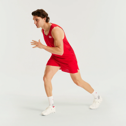 Áo chạy bộ Nam Pressio Elite Singlet - Xanh (SPR/SLV)