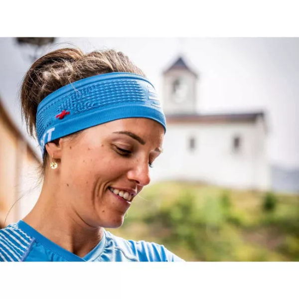 Compressport Unisex's Headband On/Off Uniq Size - Pacific Blue