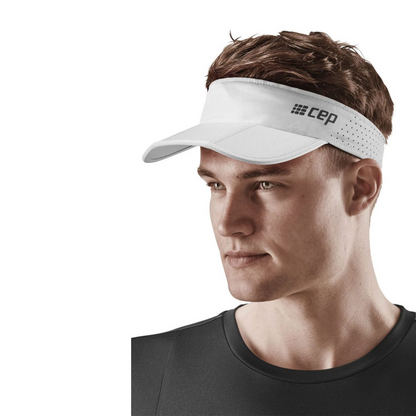 Mũ chạy bộ CEP Unisex's The Run Visor - Trắng (White)