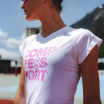 Compressport Women's Training SS T-Shirt - White/Pink