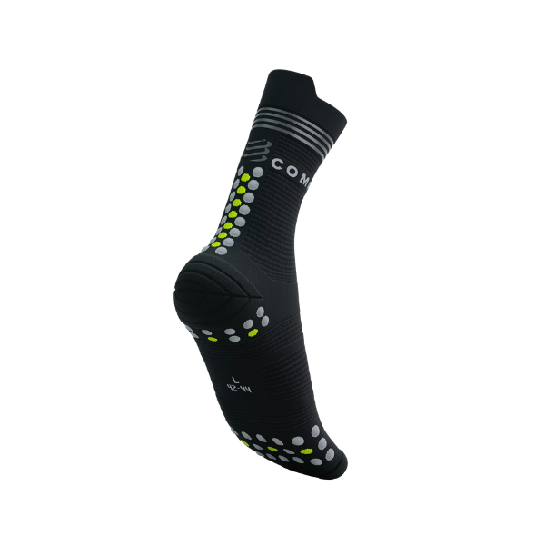 Tất chạy bộ Compressport Pro Racing Socks v4.0 Run High Flash - Đen (Black)