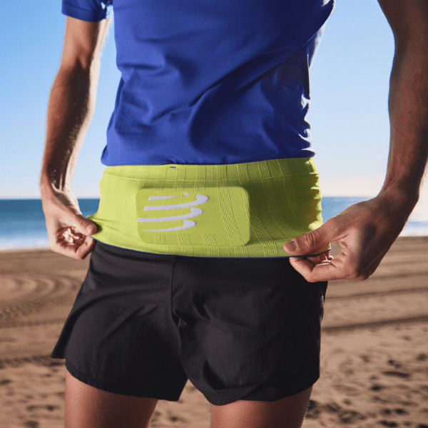 Đai chạy bộ Compressport Unisex's Free Belt - Sodalite/Lime