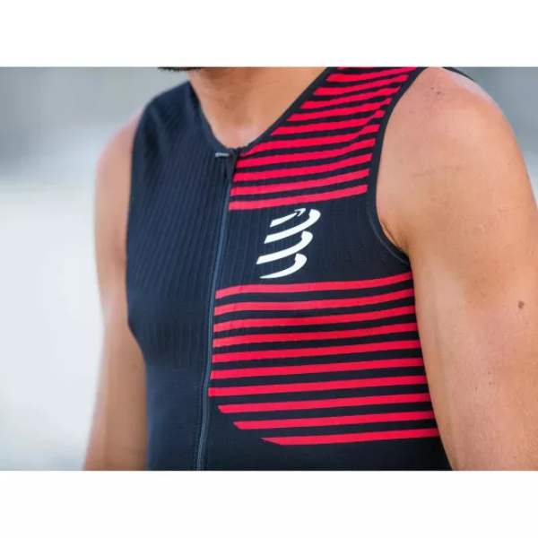 Áo Ba môn Nam Compressport Tri Postural Tank Top - Đen (Black)