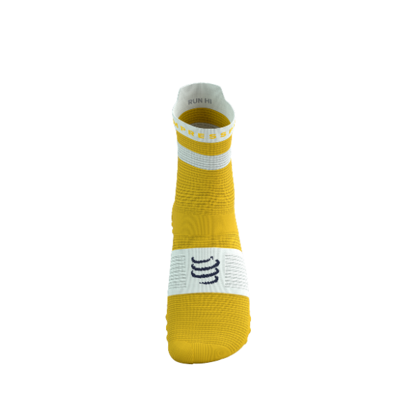 Tất Chạy Bộ Compressport Pro Racing Socks v4.0 Run High - Vàng Lemon/White