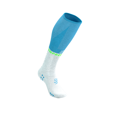 Tất chạy bộ Compressport Full Socks Oxygen - Xanh (Norse Blue/Neon Green)