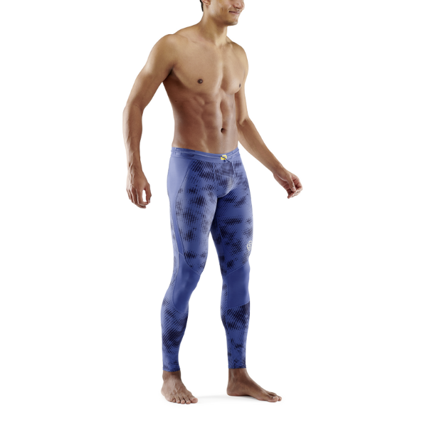 Quần Dài Bó Cơ Nam SKINS Compression 3-Series - Xanh (Camo Blue)