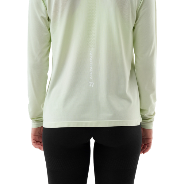 Áo chạy bộ Nữ Compressport Performance Long Sleeve Tshirt W - Xanh Aqua