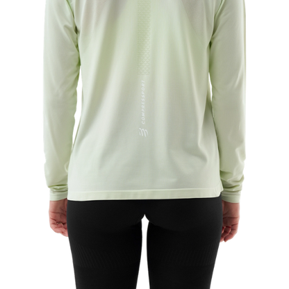 Áo chạy bộ Nữ Compressport Performance Long Sleeve Tshirt W - Xanh Aqua