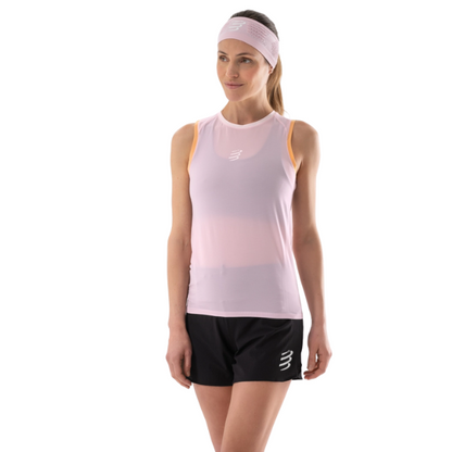Áo chạy Trail Nữ Compressport Trail Racing Tank - Hồng/Cam (Roseate)