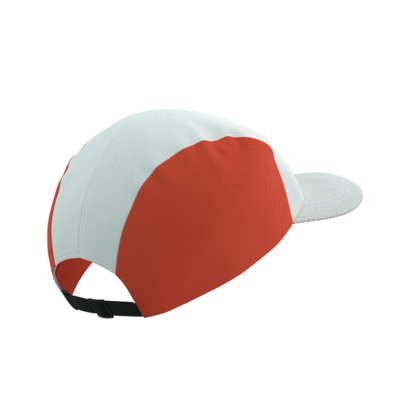 Mũ Chạy Bộ Compressport 5 Panel Light Cap - Star White/ Tigerlily