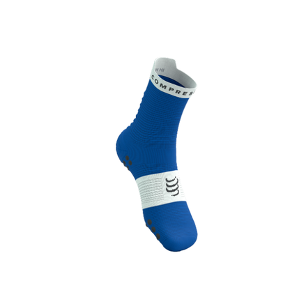Tất Chạy Bộ Compressport Pro Racing Socks v4.0 Run High - Xanh Princess/Blue White