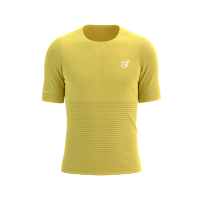 Áo chạy bộ Nam Compressport Pro Racing SS Tshirt - Vàng Lemon