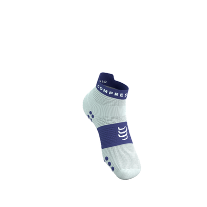 Tất Chạy Bộ Compressport Pro Racing Socks v4.0 Run Low - Star White/Orient Blue