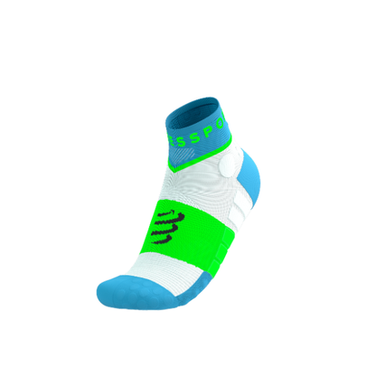 Tất chạy Trail Compressport Ultra Trail Low Socks - Xanh (Norse Blue/White)