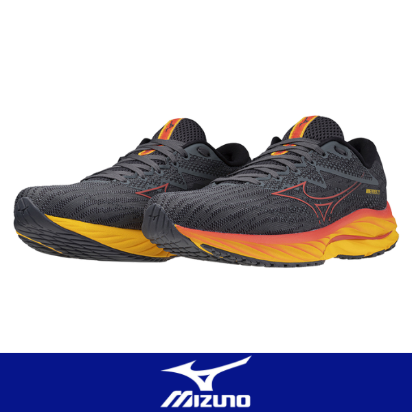 Giày chạy bộ Nam Mizuno Wave Rider 27 - Cam (Turbulence/Cayenne/Citrus)