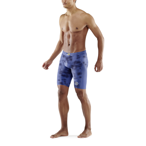 Quần Ngắn Bó Cơ Nam SKINS Compression 3-Series - Xanh (Camo Blue)