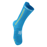 Compressport Unisex's Pro Racing Socks v4.0 Bike - Fluo Blue/Primerose