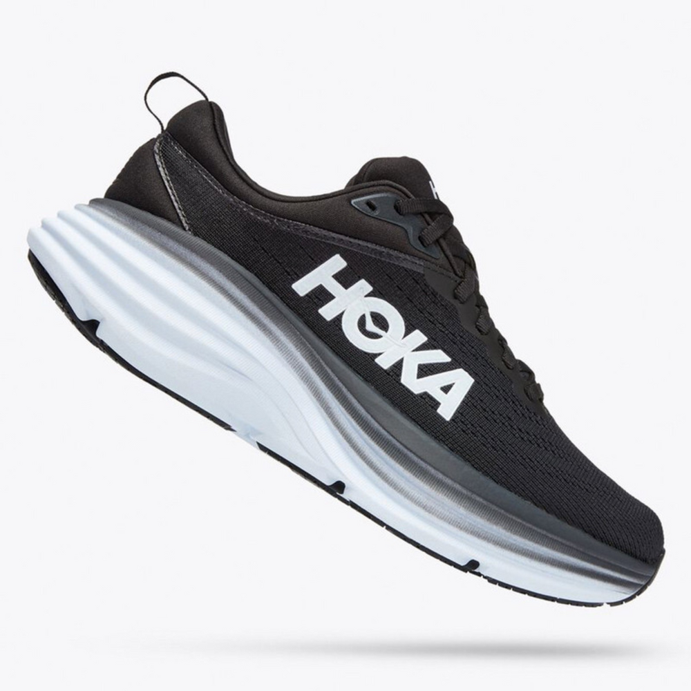 Giày chạy bộ Nam HOKA Bondi 8 Wide - Đen/Trắng (Black/White)