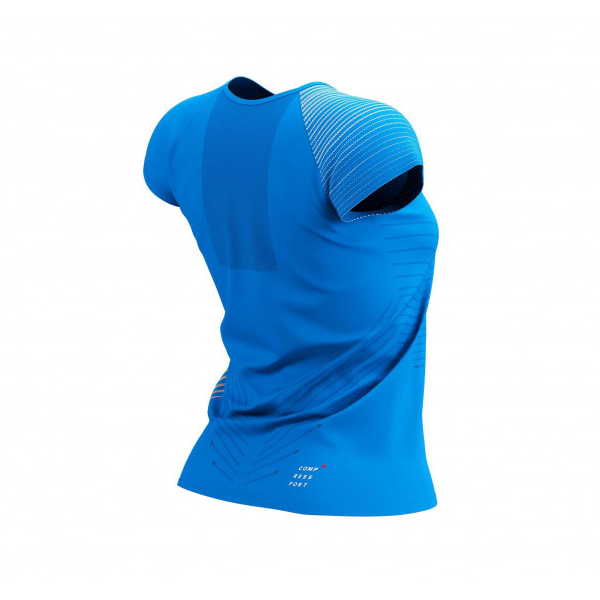 Áo chạy bộ Nữ Compressport Performance SS Tshirt - Xanh (Pacific Blue)