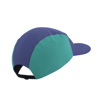 Mũ Chạy Bộ Compressport 5 Panel Light Cap - Orient Blue/Pool Blue