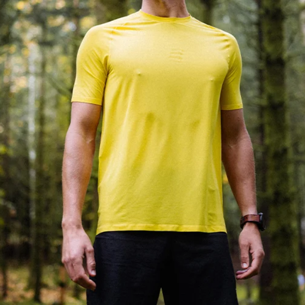 Áo Chạy Trail Nam Compressport Trail Racing SS Tshirt - Vàng (Ceylon Yellow)